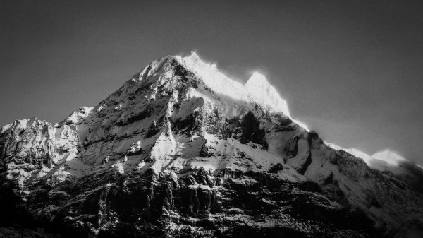 Swiss peak in black and white Print